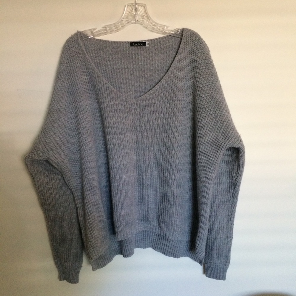 grey boohoo sweater